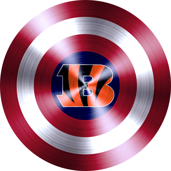 Captain American Shield With Cincinnati Bengals Logo iron on paper